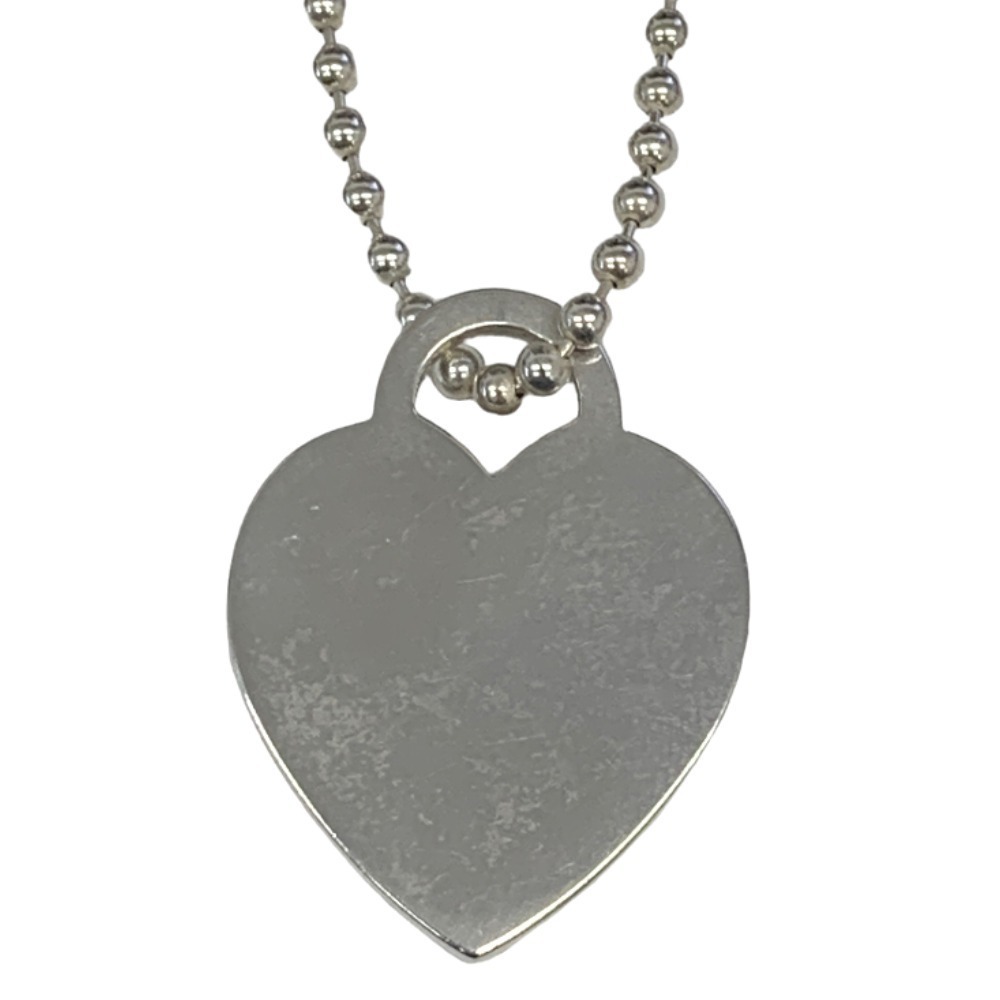 TIFFANY Co to Necklace Choker Heart Ball Chain Pendant Sterling Silver